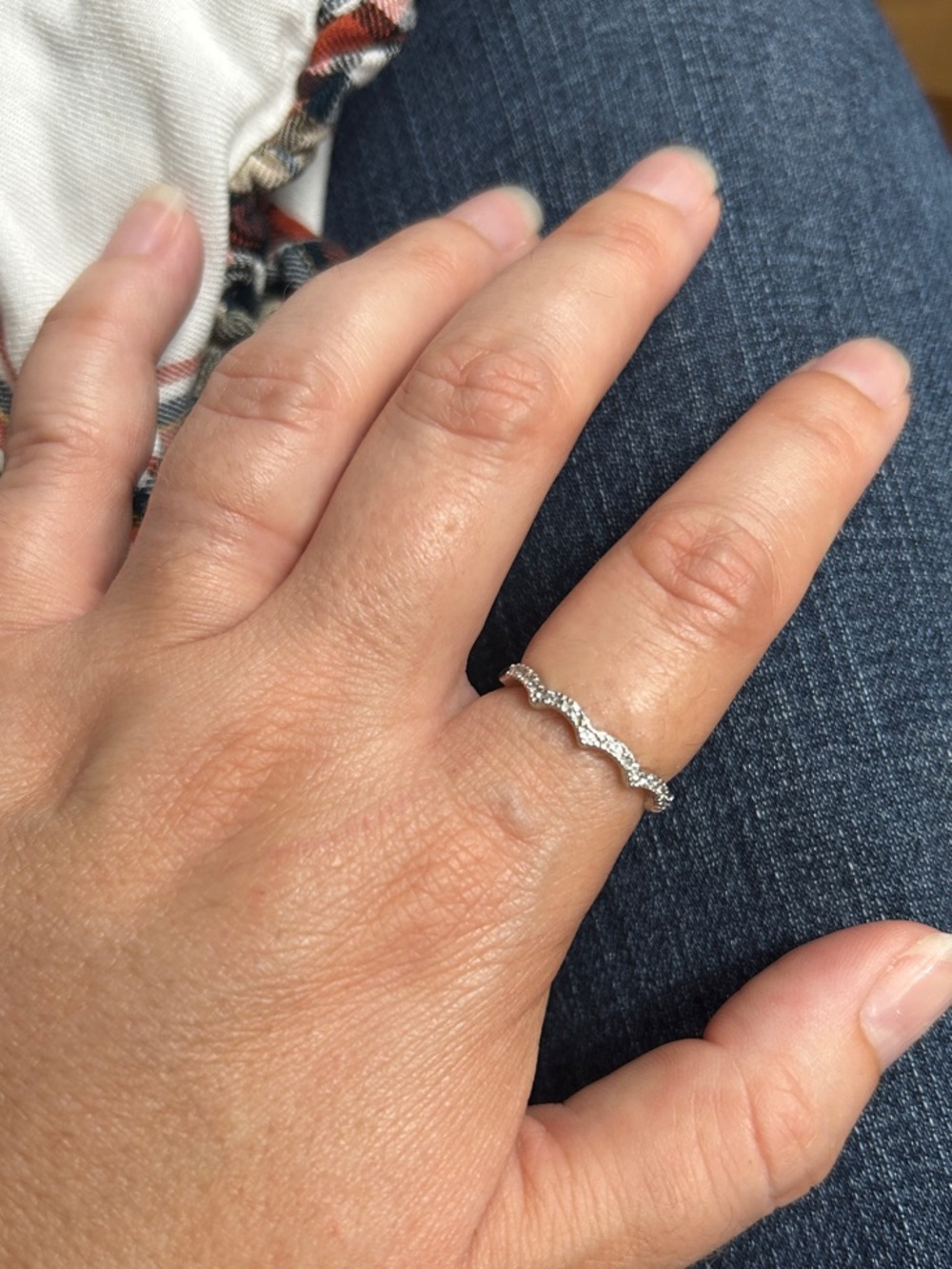 Nataliya V. Collister Wave Diamond Design & 925 Sterling Ring